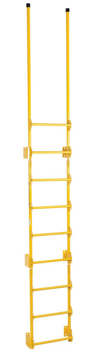 Vestil DKL-9 Steel Walk Through Dock Ladder 9 Step 300 lb. Capacity Yellow