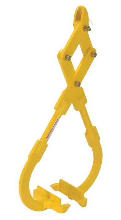 Vestil DLT-25 Steel Heavy Duty Die Lifting Tongs 28-1/2 in. Maximum Opening Width 2,500 lb. Capacity Yellow
