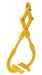Vestil DLT-25 Steel Heavy Duty Die Lifting Tongs 28-1/2 in. Maximum Opening Width 2,500 lb. Capacity Yellow