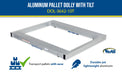 Vestil DOL-3642-10T aluminum pallet dolly with tilt feature overview 1