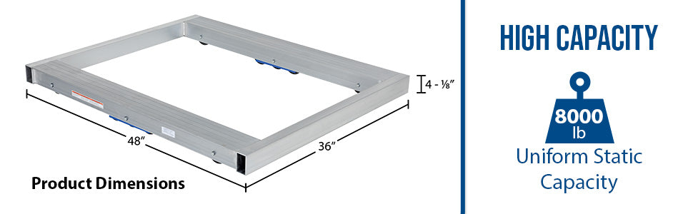 Vestil DOL-3648-10T aluminum pallet dolly with tilt feature overview 2