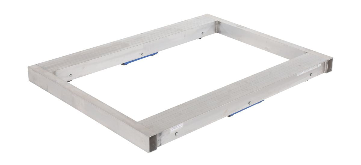 Vestil DOL-3648-8T Aluminum Pallet Dolly with Tilt 36 in. x 48 in. 6,000 lb. Capacity Silver