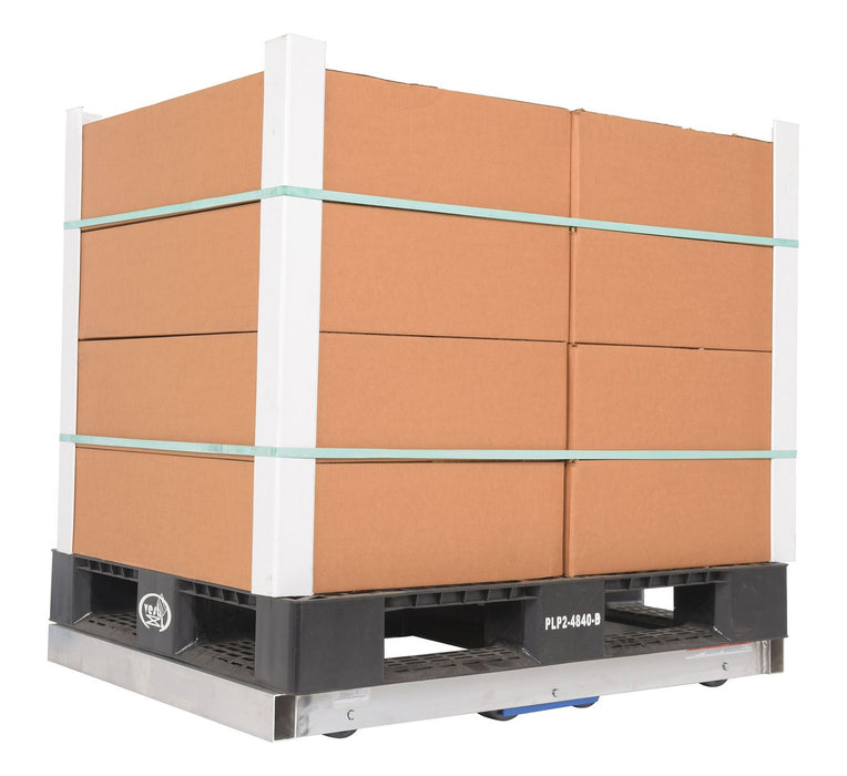 Vestil DOL-3648-8T aluminum pallet dolly with tilt - view 6