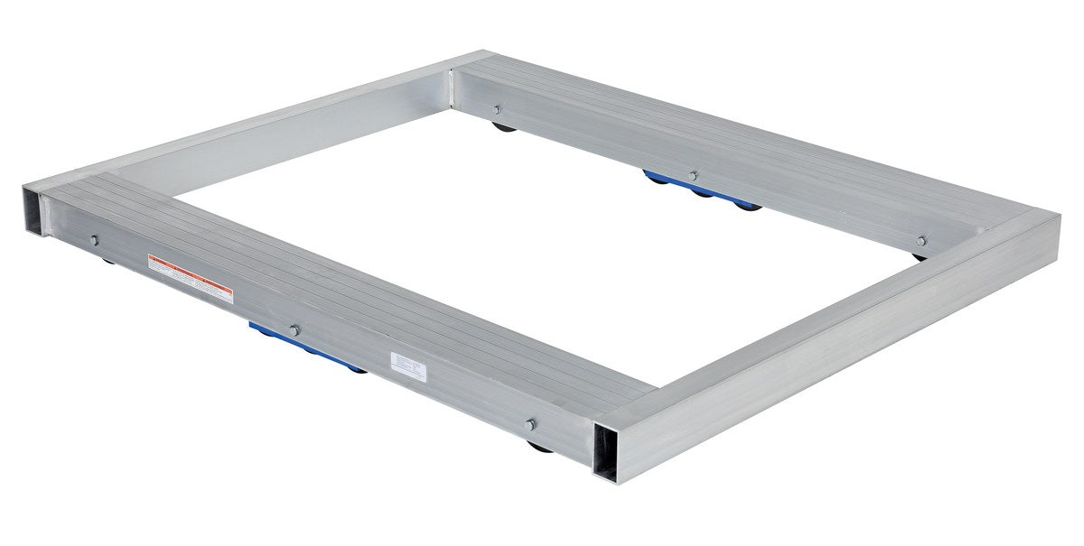 Vestil DOL-4048-10T Aluminum Pallet Dolly with Tilt 40 in. x 48 in. 8,000 lb. Capacity Silver