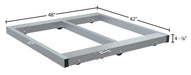 Vestil DOL-4048-6T-FL aluminum pallet dolly with tilt & floor lock dimensions diagram