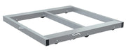 Vestil DOL-4242-6NT-FL Aluminum Pallet Dolly With Floor Lock 42 in. x 42 in. 4,000 lb. Capacity Silver