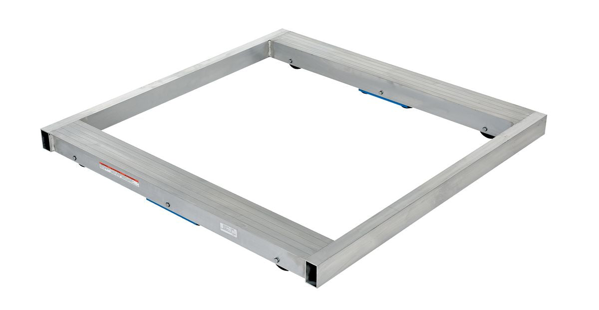 Vestil DOL-4242-8T Aluminum Pallet Dolly with Tilt 42 in. x 42 in. 6,000 lb. Capacity Silver