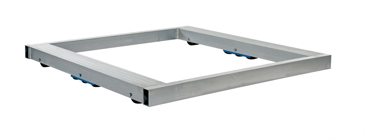 Vestil DOL-4848-10NT Aluminum Pallet Dolly 48 in. x 48 in. 8,000 lb. Capacity Silver
