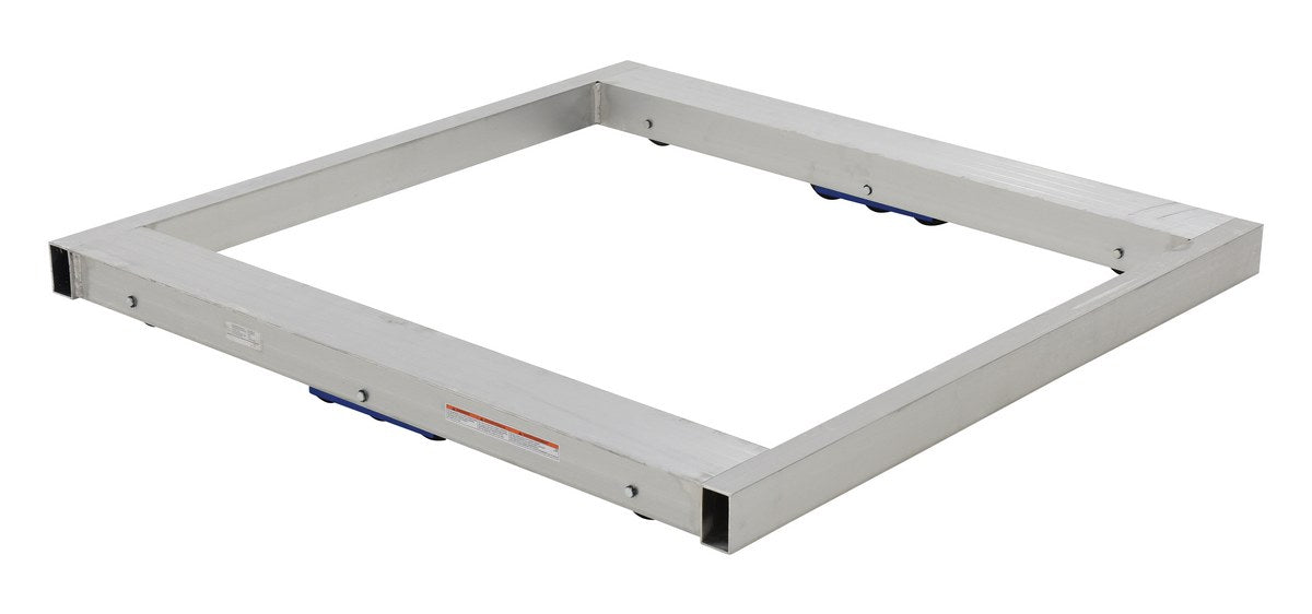 Vestil DOL-4848-10T Aluminum Pallet Dolly with Tilt 48 in. x 48 in. 8,000 lb. Capacity Silver