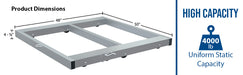 Vestil DOL-4848-6T-FL aluminum pallet dolly with tilt & floor lock feature overview 2