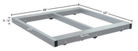 Vestil DOL-4848-6T-FL aluminum pallet dolly with tilt & floor lock dimensions diagram