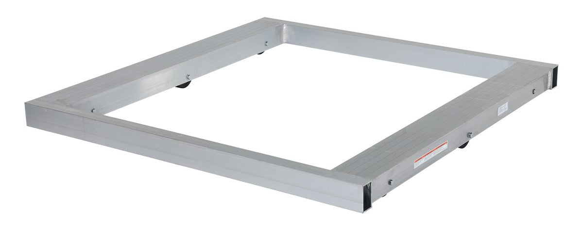 Vestil DOL-4848-6T Aluminum Pallet Dolly with Tilt 48 in. x 48 in. 4,000 lb. Capacity Silver