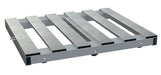 Vestil DOL-PT-4248-6T Aluminum Pallet Dolly with Pallet Top and Tilt 42 in. x 48 in. 4,000 lb. Capacity Silver