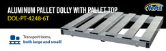 Vestil DOL-PT-4248-6T aluminum pallet dolly with pallet top and tilt feature overview 3