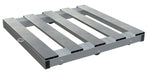 Vestil DOL-PT-4848-6NT Aluminum Pallet Dolly with Pallet Top 48 in. x 48 in. 4,000 lb. Capacity Silver