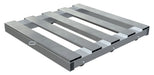 Vestil DOL-PT-4848-6T Aluminum Pallet Dolly with Pallet Top and Tilt 48 in. x 48 in. 4,000 lb. Capacity Silver
