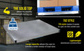 Vestil DOL-ST-4048-10T aluminum pallet dolly with solid top tilt feature overview 1