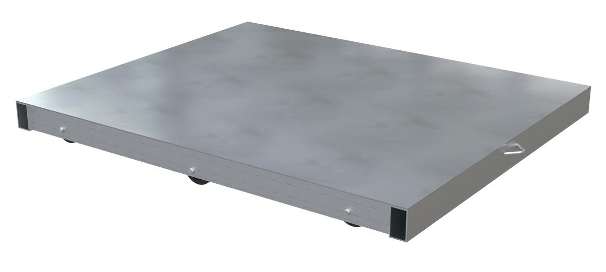 Vestil DOL-ST-4048-6T Aluminum Pallet Dolly with Solid Top Tilt 40 in. x 48 in. 4,000 lb. Capacity Silver