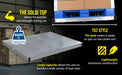 Vestil DOL-ST-4048-6T aluminum pallet dolly with solid top tilt feature overview 1