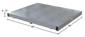 Vestil DOL-ST-4048-6T aluminum pallet dolly with solid top tilt dimensions diagram