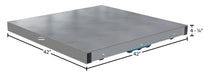 Vestil DOL-ST-4242-10T aluminum pallet dolly with solid top tilt dimensions diagram