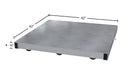 Vestil DOL-ST-4242-6NT aluminum pallet dolly with pallet top dimensions diagram