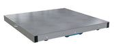 Vestil DOL-ST-4242-8T Aluminum Pallet Dolly with Solid Top Tilt 42 in. x 42 in. 6,000 lb. Capacity Silver