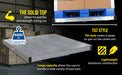 Vestil DOL-ST-4242-8T aluminum pallet dolly with solid top tilt feature overview 3
