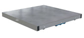 Vestil DOL-ST-4848-10T Aluminum Pallet Dolly with Solid Top Tilt 48 in. x 48 in. 8,000 lb. Capacity Silver