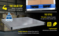 Vestil DOL-ST-4848-6T aluminum pallet dolly with solid top tilt feature overview 1