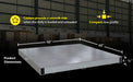 Vestil DOL-ST-4848-6T aluminum pallet dolly with solid top tilt feature overview 2