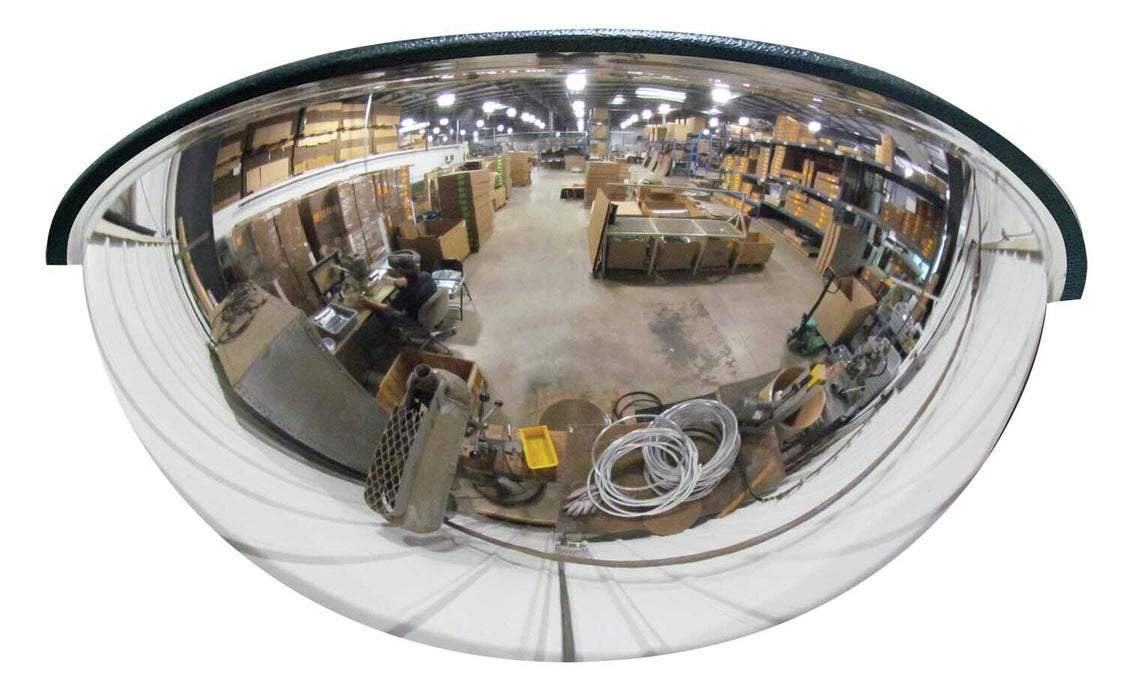 Vestil DOME-H32 Acrylic Industrial Dome Mirror 34 in. Diameter 180 Degrees Distance Covered 36+ ft. Viewing Distance Silver