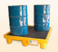 Vestil DR-4-UT Polyethylene Ultra Spill Pallet 4 Drum Capacity 6,000 lb. Yellow