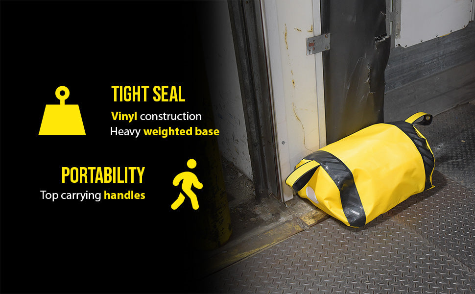 Vestil DRAFT-18-YL vinyl dock seal draft blocker feature overview 2