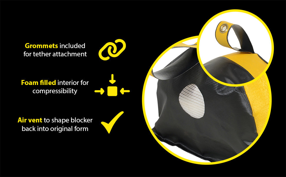 Vestil DRAFT-18 vinyl dock seal draft blocker feature overview 3