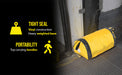 Vestil DRAFT-24-YL vinyl dock seal draft blocker feature overview 2
