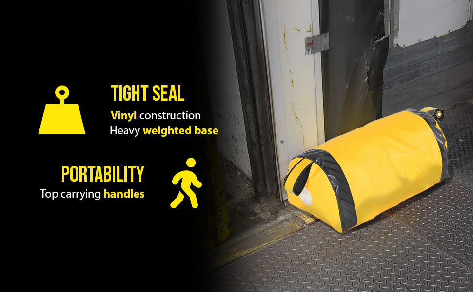 Vestil DRAFT-24-YL vinyl dock seal draft blocker feature overview 2