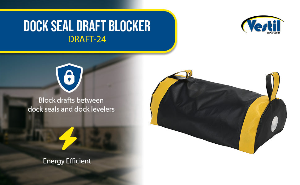 Vestil DRAFT-24 vinyl dock seal draft blocker feature overview 1