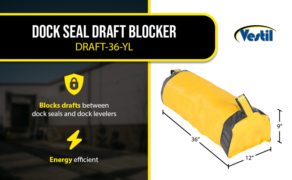 Vestil DRAFT-36-YL vinyl dock seal draft blocker feature overview 3