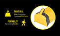 Vestil DRAFT-36-YL vinyl dock seal draft blocker feature overview 4