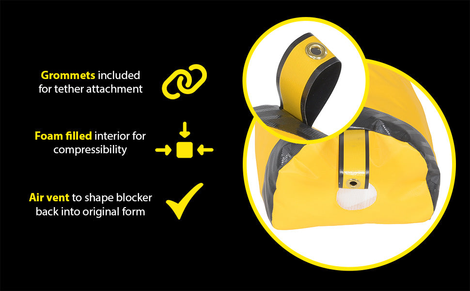 Vestil DRAFT-36-YL vinyl dock seal draft blocker feature overview 1