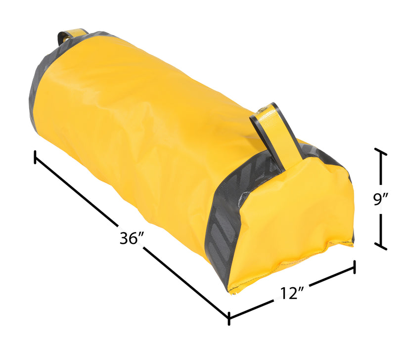 Vestil DRAFT-36-YL vinyl dock seal draft blocker dimensions diagram