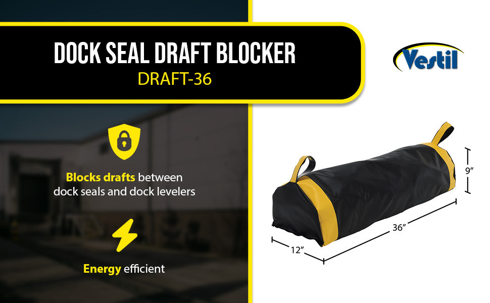Vestil DRAFT-36 vinyl dock seal draft blocker feature overview 1
