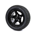 MODZ Drift 12x7 Glossy Black & Gladiator Golf A/P Tire Combo golf cart wheel and tire