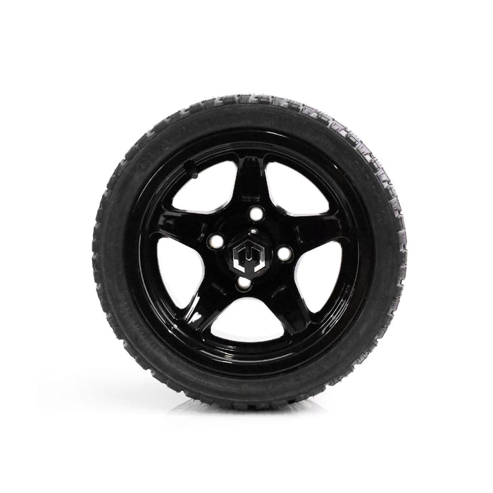 MODZ Drift 12x7 Glossy Black & X Comp X/T Tire Combo golf cart wheel and tire – view 3