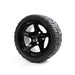 MODZ Drift 12x7 Glossy Black & X Comp X/T Tire Combo golf cart wheel and tire