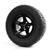 MODZ Drift 12x7 Glossy Black & X Comp X/T Tire Combo golf cart wheel and tire – view 4
