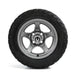 MODZ Drift 12x7 Gunmetal & X Comp X/T Tire Combo golf cart wheel and tire – view 9