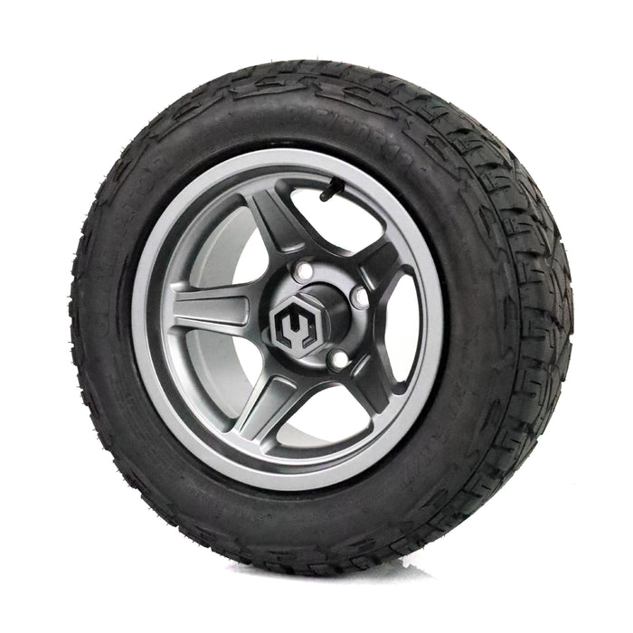MODZ Drift 12x7 Gunmetal & X Comp X/T Tire Combo golf cart wheel and tire – view 8
