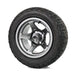 MODZ Drift 12x7 Gunmetal & X Comp X/T Tire Combo golf cart wheel and tire – view 8